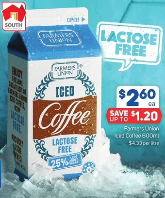Foodland Farmers Union Iced Coffee 600ml offer