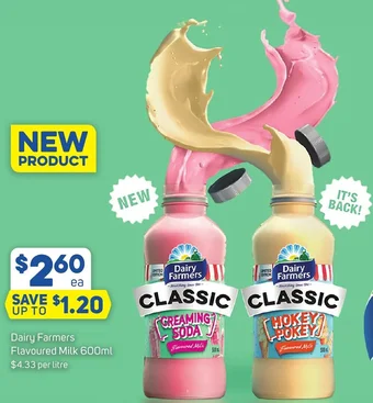 Foodland Dairy Farmers Flavoured Milk 600ml offer