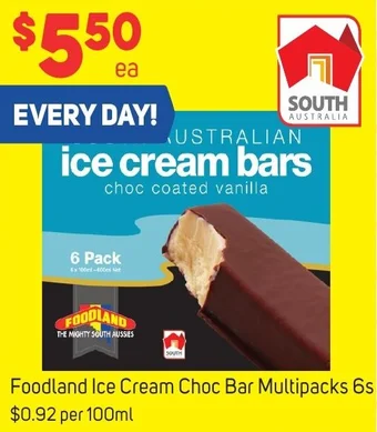 Foodland Foodland Ice Cream Choc Bar Multipacks 6s offer