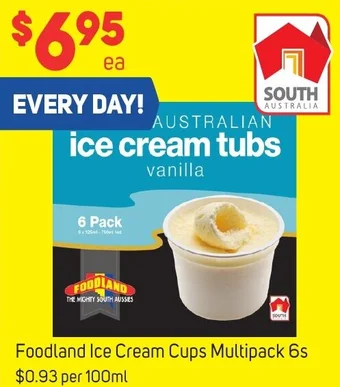 Foodland Foodland Ice Cream Cups Multipack 6s offer