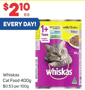 Foodland Whiskas Cat Food 400g offer