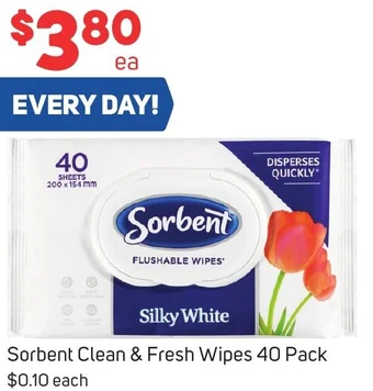 Foodland Sorbent Clean & Fresh Wipes 40 Pack offer