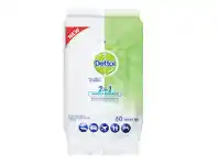 Discount Drug Stores Dettol 2 in 1 Hands & Surfaces Antibacterial Wipes 60 Pack offer