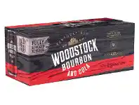 Liquorland Woodstock (10 Pack) Bourbon & Cola 4.8% Can 375ml offer