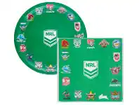 Coles NRL Paper Plates 8 Pack or NRL Serviettes 20 Pack offer