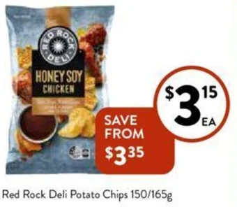 Red Rock Deli Potato Chips 150/165g
