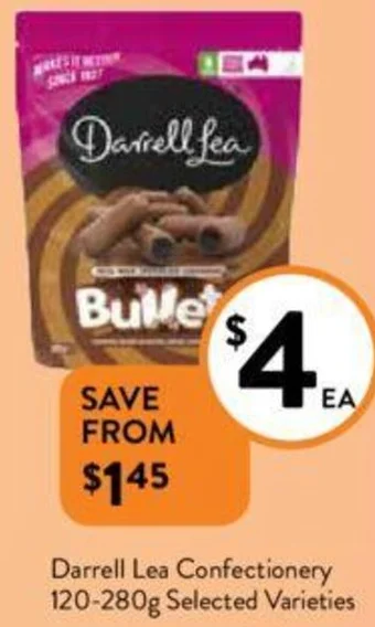 Foodworks Darrell Lea Confectionery 120-280g offer