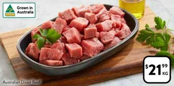 Foodworks Australian Diced Beef offer