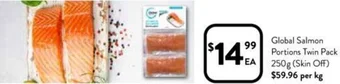 Foodworks Global Salmon Portions Twin Pack 250g offer