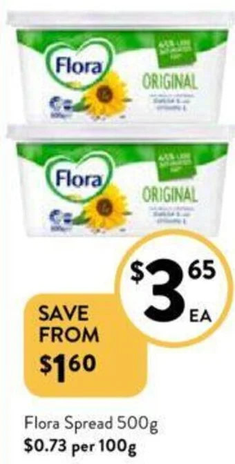 Foodworks Flora Spread 500g offer