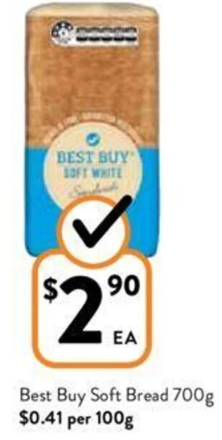 Foodworks Best Buy Soft Bread 700g offer