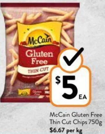 McCain Gluten Free Thin Cut Chips 750g
