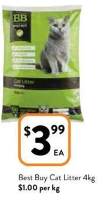 Foodworks Best Buy Cat Litter 4kg offer