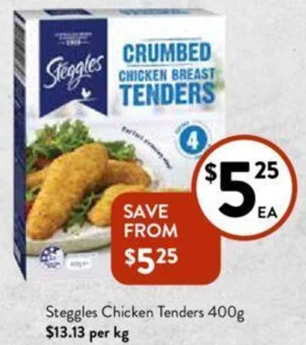 Foodworks Steggles Chicken Tenders 400g offer