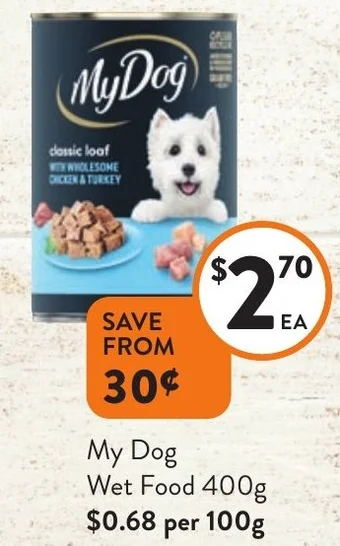 Foodworks My Dog Wet Food 400g offer