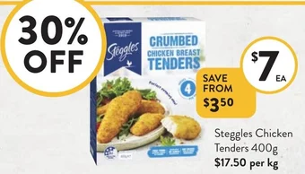 Foodworks Steggles Chicken Tenders 400g offer
