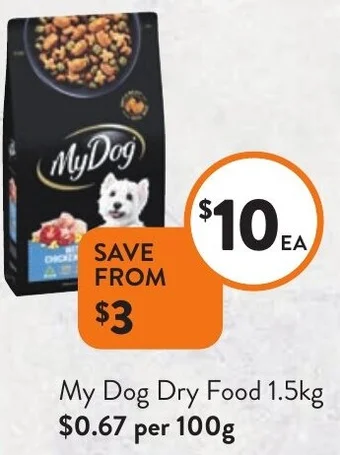 Foodworks My Dog Dry Food 1.5kg offer