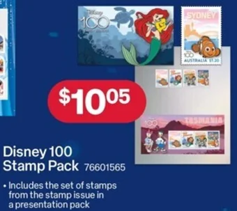 Australia Post Disney 100 Stamp Pack offer