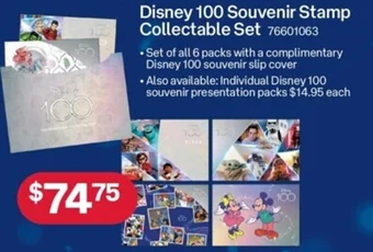 Disney 100 Souvenir Stamp Collectable Set
