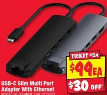 JB Hi-Fi USB-C Slim Multi Port Adapter With Ethernet offer