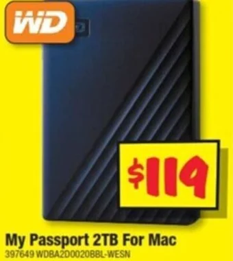JB Hi-Fi My Passport 2TB For Mac offer