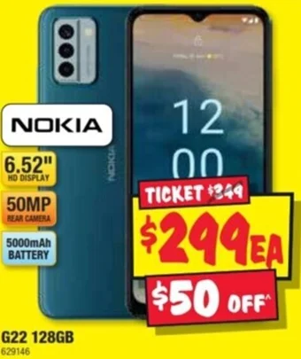 JB Hi-Fi NOKIA G22 128GB offer