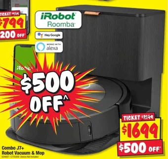 JB Hi-Fi Combo J7+ Robot Vacuum & Mop offer