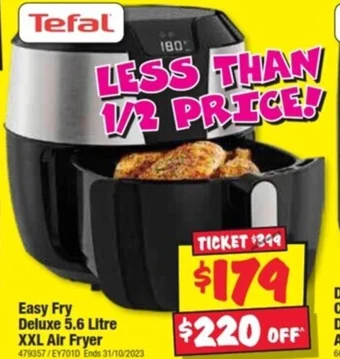 JB Hi-Fi Easy Fry Deluxe 5.6 Litre XXL Air Fryer offer