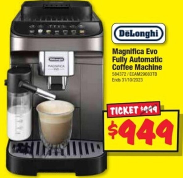 DeLonghi Magnifica Evo Fully Automatic Coffee Machine offer at JB HiFi