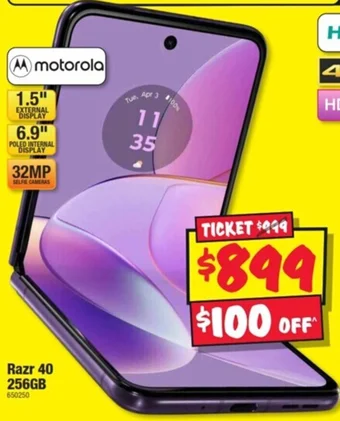 JB Hi-Fi motorola Razr 40 256GB offer