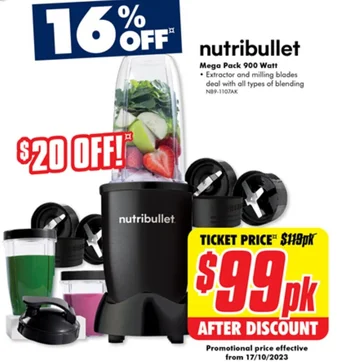 The Good Guys nutribullet Mega Pack 900 Watt offer