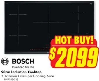 The Good Guys BOSCH 90cm Induction Cooktop offer