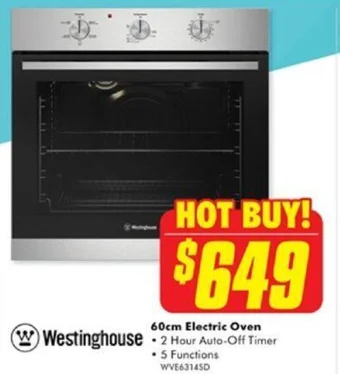 The Good Guys Westinghouse 60cm Electric Oven offer