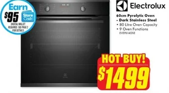 The Good Guys Electrolux 60cm Pyrolytic Oven - Dark Stainless Steel offer