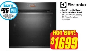 The Good Guys Electrolux 60cm Pyrolytic Oven - Dark Stainless Steel offer