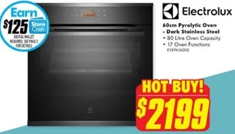The Good Guys Electrolux 60cm Pyrolytic Oven - Dark Stainless Steel offer