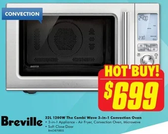 The Good Guys Breville 32L 1200W The Combi Wave 3-in-1 Convection Oven offer