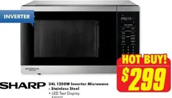 The Good Guys SHARP 34L 1200W Inverter Microwave offer