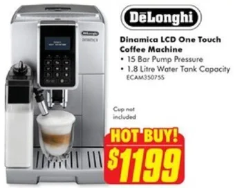 The Good Guys DeLonghi Dinamica LCD One Touch Coffee Machine offer
