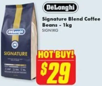 The Good Guys DeLonghi Signature Blend Coffee Beans - 1kg offer