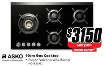 The Good Guys ASKO 90cm Gas Cooktop offer