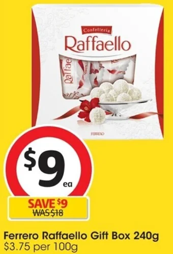 Coles Ferrero Raffaello Gift Box 240g offer