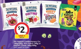 Coles The Natural Confectionery Co. 180g-230g, Sour Patch 190g or Pascall Candy 180g-300g offer