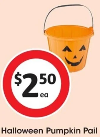 Coles Halloween Pumpkin Pail offer
