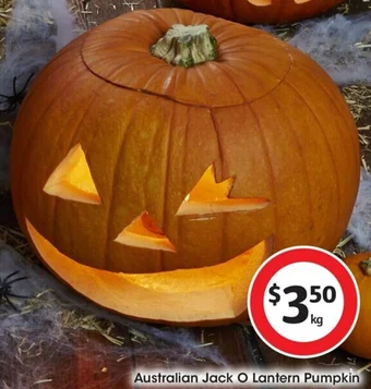 Coles Australian Jack O Lantern Pumpkin offer