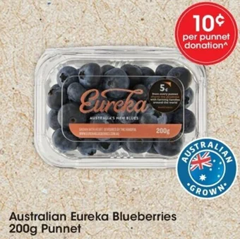Coles Australian Eureka Blueberries 200g Punnet offer