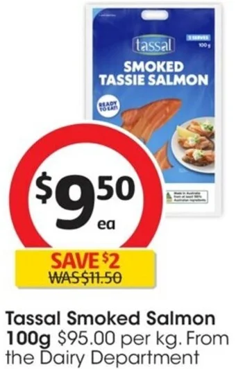 Coles Tassal Smoked Salmon 100g offer
