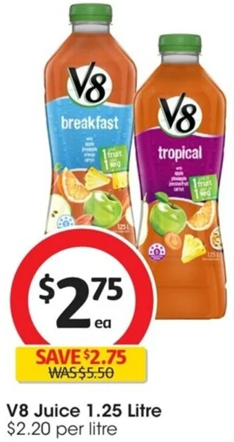 Coles V8 Juice 1.25 Litre offer