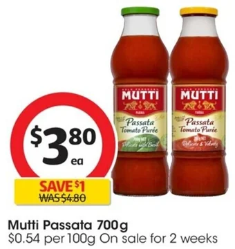 Coles Mutti Passata 700g offer