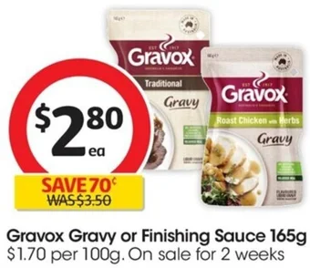 Coles Gravox Gravy or Finishing Sauce 165g offer